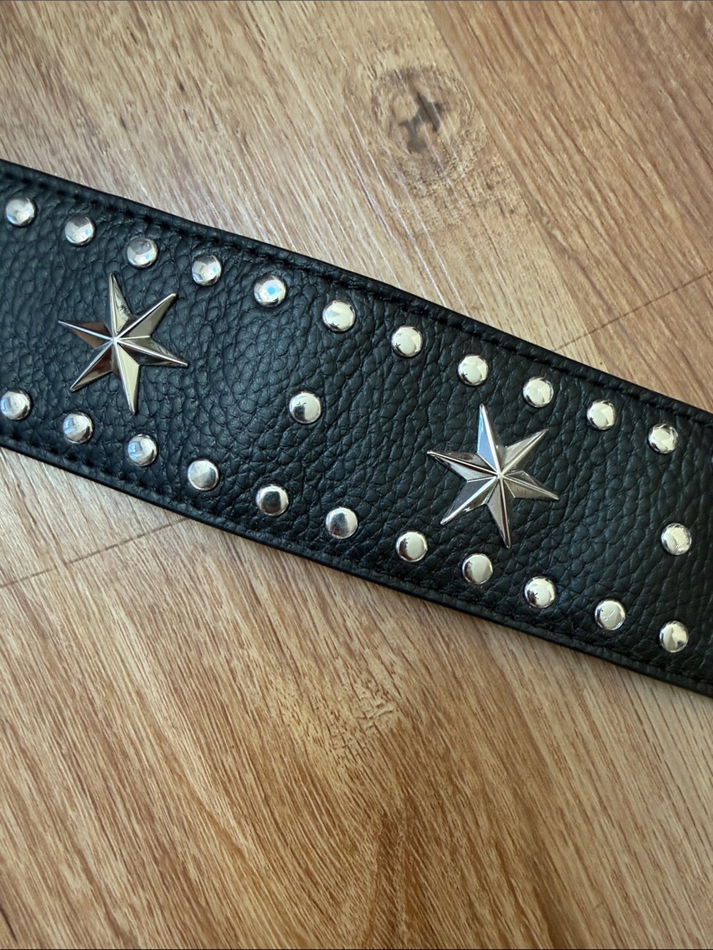 Marc Jacobs Black Leather Star & Stud Guitar Bag Strap - Picture 3 of 3
